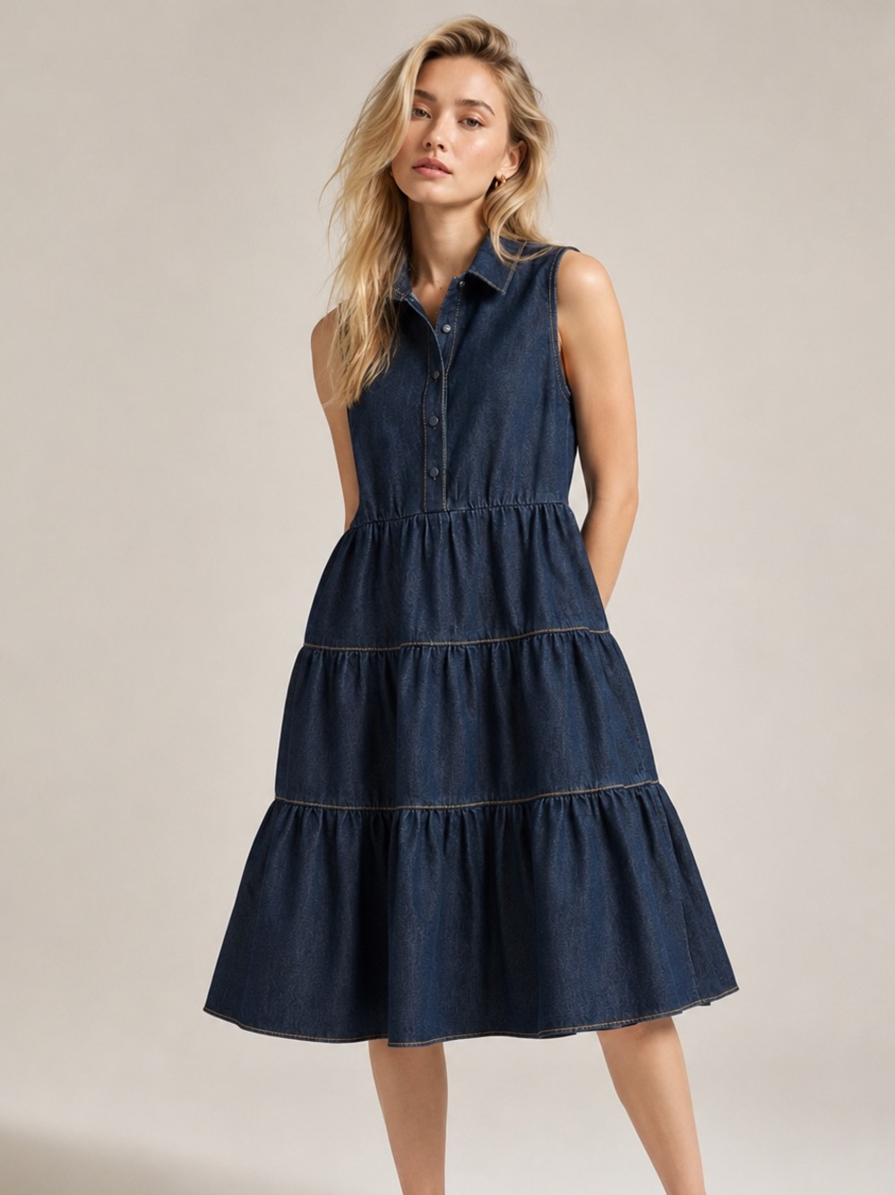 cinq a sept Bennett Denim Dress Size 10